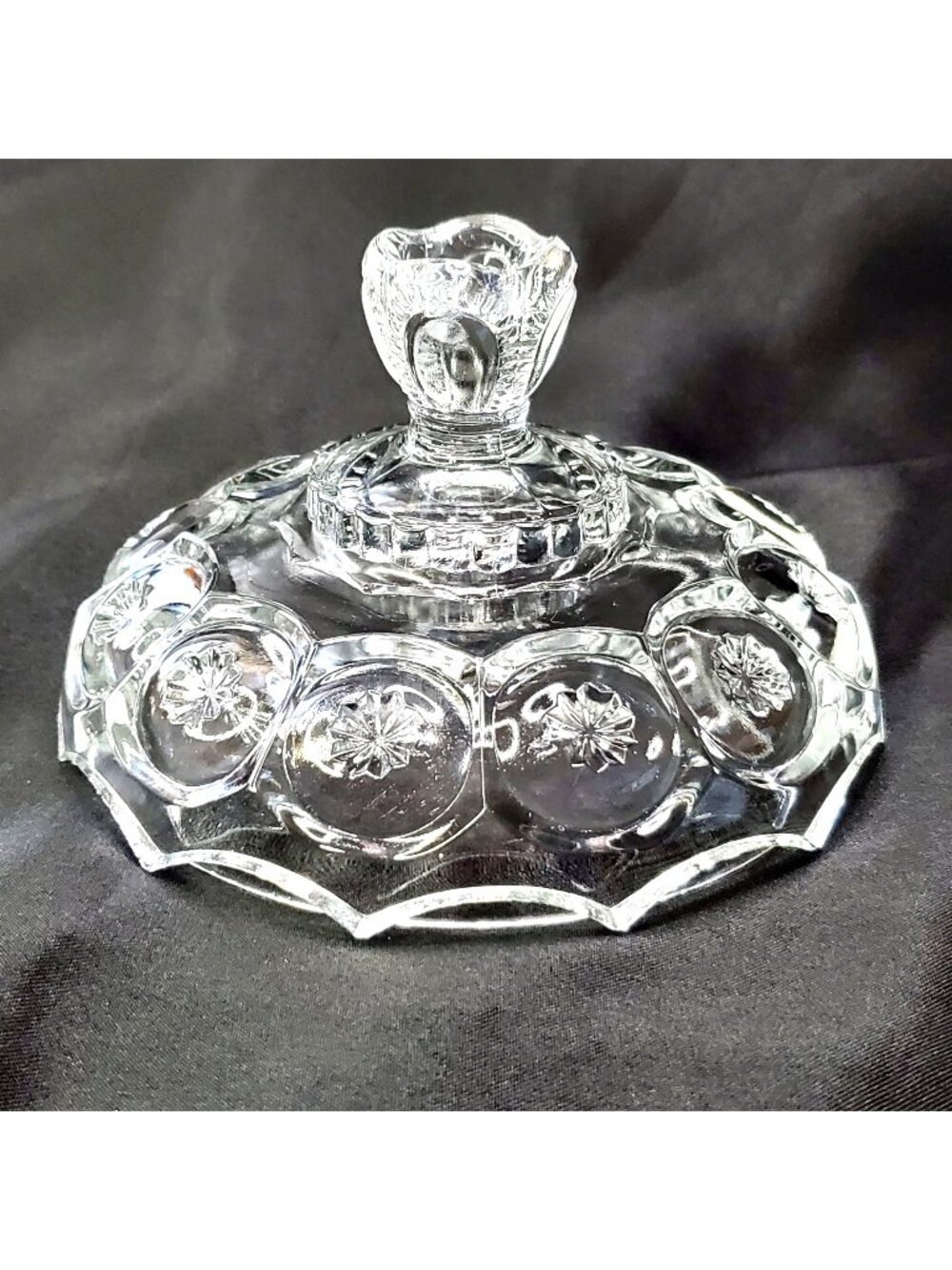 VTG Moon and Stars Lid for a Compote Candy Dish *REPLACEMENT LID ONLY* 6 inch